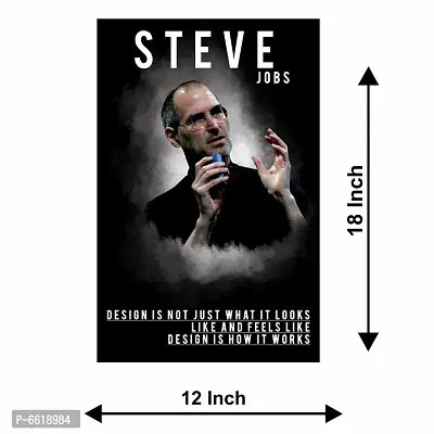 Voorkoms Steve Jobs Quotes Poster with Sunboard  Motivational Laminated Synthetic Multi 12x18 Inch Home Deacute;cor-thumb3