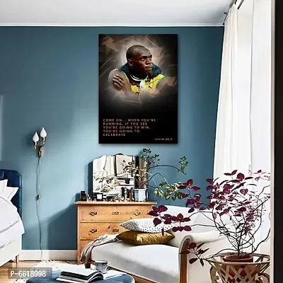 Voorkoms Usain Bolt Quotes Poster Sunboard  Wall Art Paintings Laminated Multi Synthetic 12x18 Inch Home Deacute;cor-thumb2