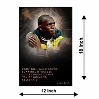 Voorkoms Usain Bolt Quotes Poster Sunboard  Wall Art Paintings Laminated Multi Synthetic 12x18 Inch Home Deacute;cor-thumb2