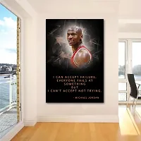 Voorkoms Football Players Michael Jordan Poster Sunboard  Motivational Quotes Laminated Multi 12x18 Inch Home Deacute;cor-thumb1