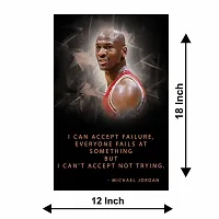 Voorkoms Football Players Michael Jordan Poster Sunboard  Motivational Quotes Laminated Multi 12x18 Inch Home Deacute;cor-thumb2