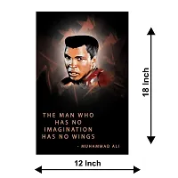 Voorkoms Muhammad Ali Quotes Poster Sunboard  Motivational Fighters Players Laminated Multi 12x18 Inch Home Deacute;cor-thumb2