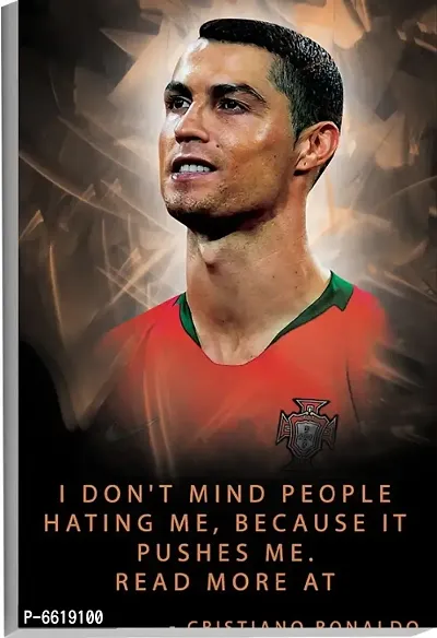 Voorkoms Cristiano Ronaldo Quotes Poster Sunboard  Motivational Football Players Laminated Multi 12x18 Inch Home Deacute;cor