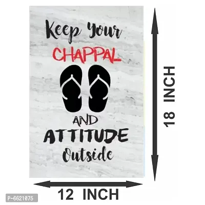 Voorkoms Keep Your Chappal and Attitude Outside Sunboard Living Room Drawing Room Decorative Items-thumb3