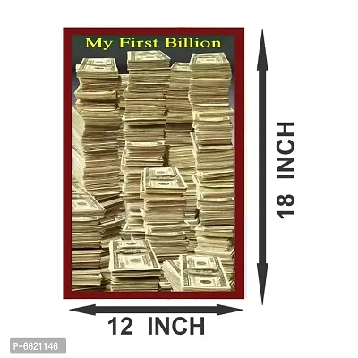 Voorkoms My First Billion Dollar Motivational Quotes Home Decor Living Room Office-thumb3