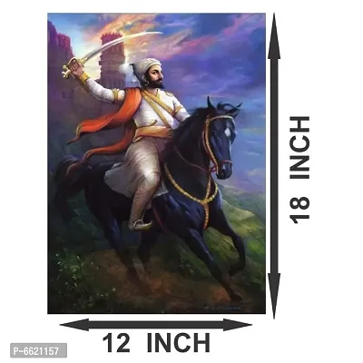 Voorkoms Chhatrapati Shivaji Maharaj Sunboard Hindu Marathi Maharashtra Creative Colorful Poster For Living Room Home-thumb2