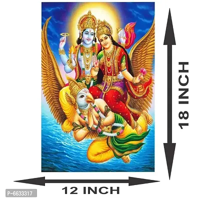 Voorkoms Lord Maha Vishnu Srinivasa Bhagwan Sunboard Narayana Lakshmi Laxmi Garuda Puranam Poster For Living Room Home Deacute;cor-thumb3