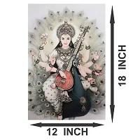 Voorkoms Sarswati Mata Ji Gods Sunboard For Home Decor Wall Poster Living Room Office-thumb1