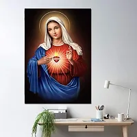 Voorkoms Mother Mary Christian Religious Sunboards for Living Room, Bedroom, Office Standard, Multicolor-thumb2