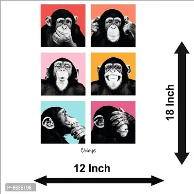 Voorkoms Chimpanzee Wall Decals Animals Monkey Sunboard Vinyl Decal Sticker Deacute;cor-thumb2