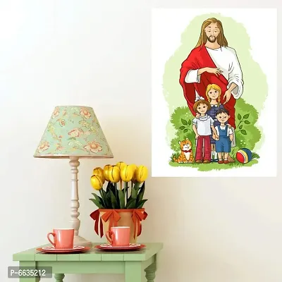 Voorkoms Jesus with Children Christian Sunboard Religion Jesus Christ for Room House-thumb3