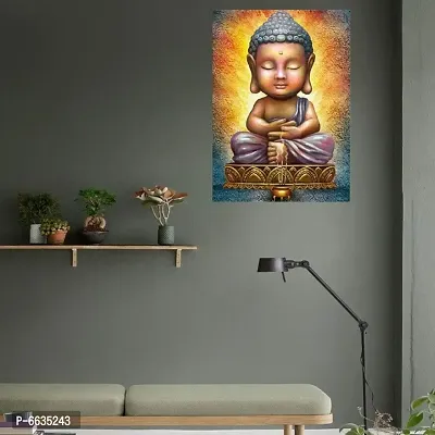 Voorkoms Lord Buddha Motivational Sunboard Quote for Living Room Temple Room-thumb0