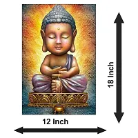 Voorkoms Lord Buddha Motivational Sunboard Quote for Living Room Temple Room-thumb1