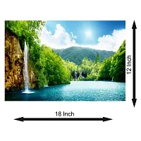 Voorkoms Beautiful Nature Waterfall Waterproof Vinyl Sticker for Home Decor, Office, Hall, Living Room, Bedroom-thumb1