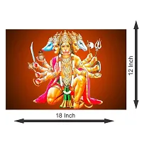 Voorkoms Panchmukhi Hanuman Ji Gods Waterproof For Vinyl Wall Poster Living Room Home Deacute;cor-thumb1