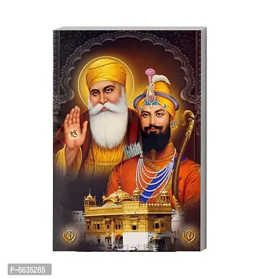 Voorkoms Guru Govind Singh Sunboard with Shree Guru Nanak Dev Ji Sunboard Waterproof Sticker for Home Deacute;cor