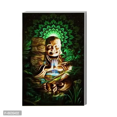 Voorkoms  Laughter Buddha Sunboard Religious Poster Laughter Buddha Wall Poster for Room, Bedroom, Door, Office Sunboard