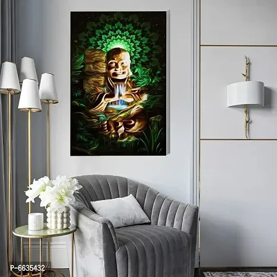 Voorkoms  Laughter Buddha Sunboard Religious Poster Laughter Buddha Wall Poster for Room, Bedroom, Door, Office Sunboard-thumb3