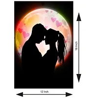 Voorkoms Love Couple Sticker Sunboard Poster Night Moon Sunboard Nature For Living Room Home-thumb1