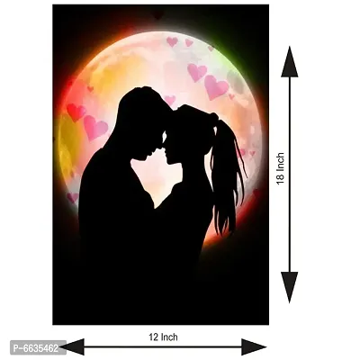 Voorkoms Love Couple Sticker Sunboard Poster Night Moon Sunboard Nature For Living Room Home-thumb2