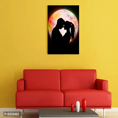 Voorkoms Love Couple Sticker Sunboard Poster Night Moon Sunboard Nature For Living Room Home-thumb3