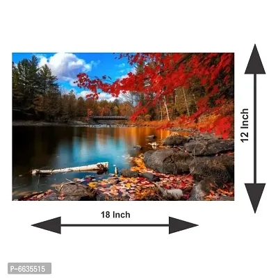 Voorkoms Generic Vinyl Sunboard Landscapes Poster Sunboard l Waterproof Vinyl Sticker Poster for Home Decor, Office, Hall, Living Room-thumb2