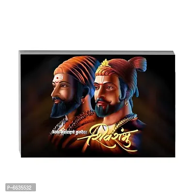 Voorkoms Chhatrapati Shivaji Maharaj Sunboard VS Shambha Ji Marathi Paper Poster Sunboard Living Room Home, Multicolor