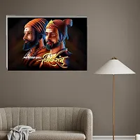 Voorkoms Chhatrapati Shivaji Maharaj Sunboard VS Shambha Ji Marathi Paper Poster Sunboard Living Room Home, Multicolor-thumb2