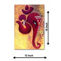 Voorkoms Red Ganesha Ji Sunboard Gods Face Spiritual for Living Room Home Sunboard-thumb1