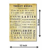 Voorkoms Wall Poster Toilet Rules Poster Sunboard Hotels Laminated for Living Room Home-thumb1