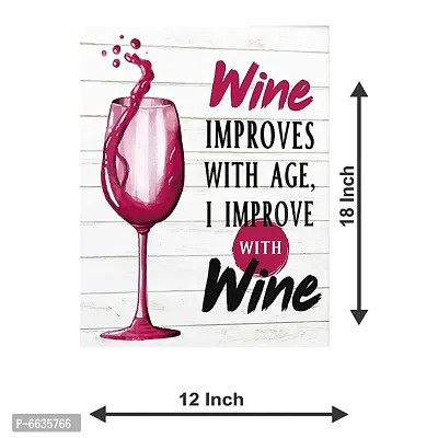 Voorkoms Bar Quotes Wine Sunboard Improves Poster Sunboard for Living Room Home 12x18 Inch-thumb2