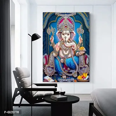 Voorkoms  Lord Ganesha Sunboard Poster God Contrast HD Printed Picture/Wall Decor Sunboard for Living Room Home