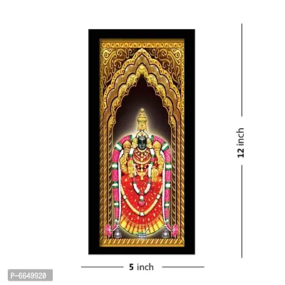 Voorkoms Pack of 3 Set Tirupati Bala Ji with Frame Wall Poster Art Painting Home Deacute;cor size 12x18 Multi-thumb3