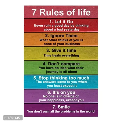 Voorkoms 7 Rules of Life Wall Poster Laminated Home Deacute;cor Multi Size 12x18-thumb0