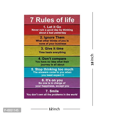 Voorkoms 7 Rules of Life Wall Poster Laminated Home Deacute;cor Multi Size 12x18-thumb2