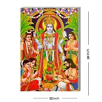 Voorkoms Gods Wall Poster Sunboard Lord Vishnu Ji Gods Photo Laminated Home Deacute;cor Multi Size 12x18-thumb1