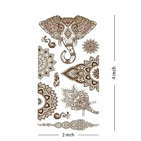 Voorkoms  henna tattoo Design feel realistic mehndi color on hand for wedding parties instant  use Temporary tattoo sticker for girls womens-thumb1