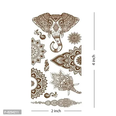 Voorkoms  henna tattoo Design feel realistic mehndi color on hand for wedding parties instant  use Temporary tattoo sticker for girls womens-thumb2