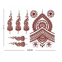 Voorkoms henna Mehndi Design Fake Lace tattoo stickers Metallic temporary flash tattoos instant  use Temporary tattoo sticker for girls womens-thumb1