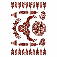 Voorkoms Jewellry henna Mehndi Design Fake Lace tattoo stickers Metallic temporary flash tattoos instant  use Temporary tattoo sticker for girls womens-thumb1