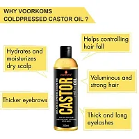 Voorkoms Castor Oil for Skin Care, Hair Growth (Arandi Oil) | Premium Cold Pressed | Moisturising Dry Skin, Nails, Eyelash | Pure  Virgin Grade &ndash; 200ml-thumb2