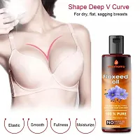 Voorkoms 100% Pure   Nature Cold Pressed Flaxseed Oil Skin  For Breast ,Hair Growth, 200 ml-thumb2