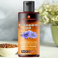 Voorkoms 100% Pure   Nature Cold Pressed Flaxseed Oil Skin  For Breast ,Hair Growth, 200 ml-thumb4