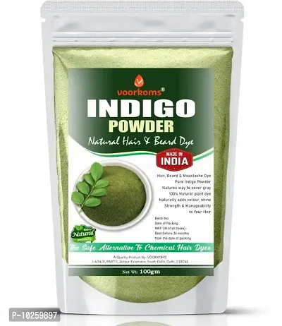 Indigo Powder Organic For Hair Pure Neel Powder Black/Brown Hair  Beard Dye/Color &ndash; Black