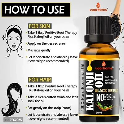 Voorkoms Blackseed Oil Cold Pressed | 100% Pure Premium Cold Pressed Kalonji Oil for Hair Growth,Skin care | Virgin Grade  30ml-thumb2