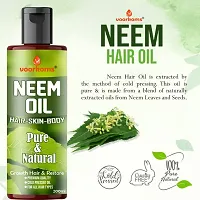 Voorkoms Multipurpose Pure Neem Oil for Hair  Skin - Remove pimples, acne and cure any fungal infection from skin - Best mosquito  Bugs Repellent Spray On Plants  Garden 200 ml-thumb2