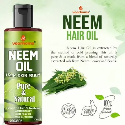 Voorkoms Multipurpose Pure Neem Oil for Hair  Skin - Remove pimples, acne and cure any fungal infection from skin - Best mosquito  Bugs Repellent Spray On Plants  Garden 200 ml-thumb3