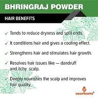 Voorkoms 100% Natural Organic Bhringraj Powder For Nourishment Of Skin And Fighting Hair Fall, Hair Growth  Conditioning Naturally | Natural Hair Care (200g) Pack of 2-thumb1