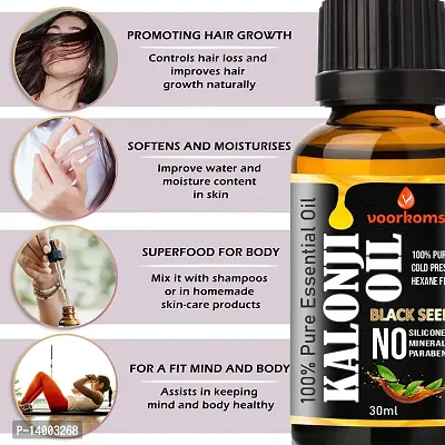 Voorkoms Blackseed Oil Cold Pressed | 100% Pure Premium Cold Pressed Kalonji Oil for Hair Growth,Skin care | Virgin Grade  120ml Pack of 4-thumb4