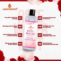 Voorkoms Pure  Natural Rose Water/Skin Toner Pure Gulab Jal | Toner, Face-Mist, Astringent, Body-Spray|Oil-Control, Acne-Control, Hydration|Ayurvedic,Steam-Distilled, 600ml  Pack of 3-thumb3